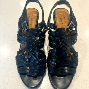 Anne Klein Black Strappy Heels